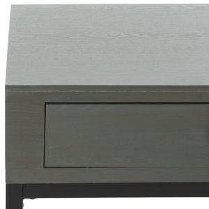 Safavieh Adena End Table With Storage Drawer - Chic Modern Design For Living Room, Bedroom, Or Entryway Ash Grey AMH6612A