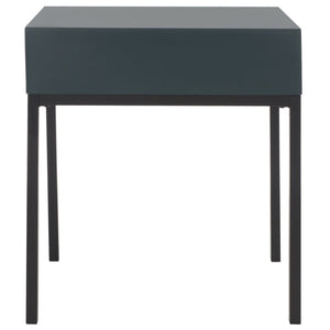 Safavieh Adena End Table With Storage Drawer - Chic Modern Design For Living Room, Bedroom, Or Entryway Dark Teal AMH6612B