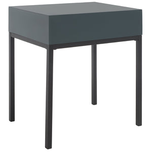 Safavieh Adena End Table With Storage Drawer - Chic Modern Design For Living Room, Bedroom, Or Entryway Dark Teal AMH6612B