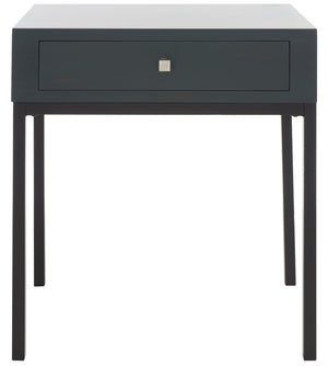 Safavieh Adena End Table With Storage Drawer - Chic Modern Design For Living Room, Bedroom, Or Entryway Dark Teal AMH6612B
