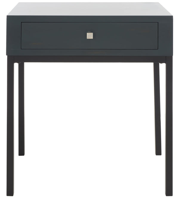 Safavieh Adena End Table With Storage Drawer - Chic Modern Design For Living Room, Bedroom, Or Entryway Dark Teal AMH6612B