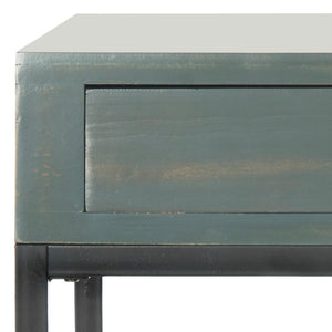 Safavieh Adena End Table With Storage Drawer - Chic Modern Design For Living Room, Bedroom, Or Entryway Dark Teal AMH6612B