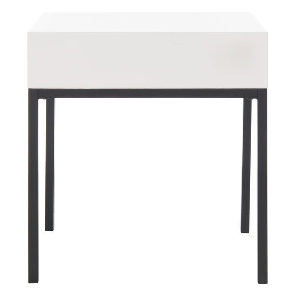 Safavieh Adena End Table With Storage Drawer - Chic Modern Design For Living Room, Bedroom, Or Entryway White AMH6612C