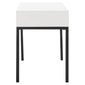 Safavieh Adena End Table With Storage Drawer - Chic Modern Design For Living Room, Bedroom, Or Entryway White AMH6612C