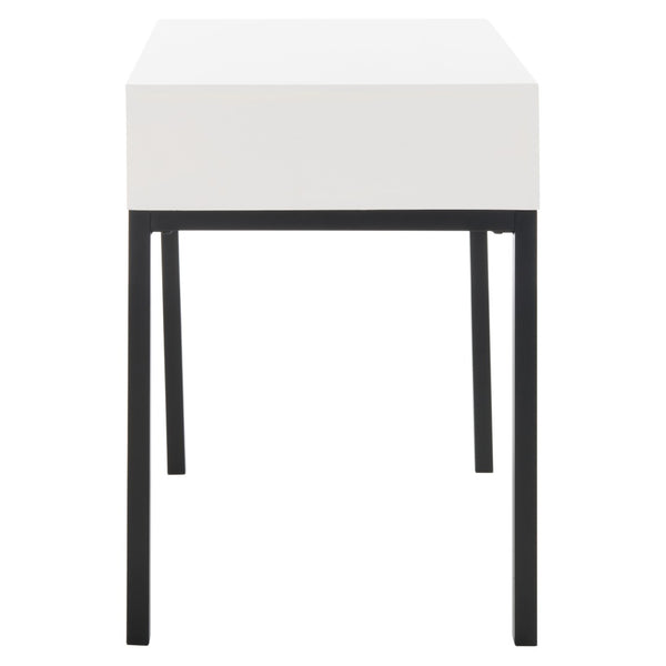Safavieh Adena End Table With Storage Drawer - Chic Modern Design For Living Room, Bedroom, Or Entryway White AMH6612C