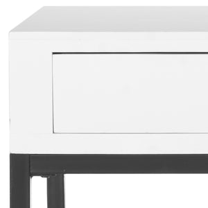 Safavieh Adena End Table With Storage Drawer - Chic Modern Design For Living Room, Bedroom, Or Entryway White AMH6612C