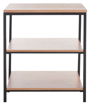 Safavieh Zeke 3 Tier Shelf Unit - Stylish Storage Solution For Modern Living Rooms, Bedrooms, Or Entryways Honey Natural AMH6614B