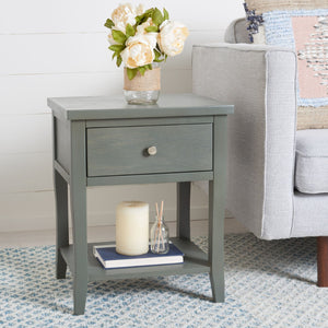 Safavieh Coby Ash Grey Nightstand With Storage Drawer – Timeless Design For Coastal And Country Décor AMH6616A
