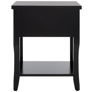 Safavieh Coby Accent Table With Storage Drawer Black Wood AMH6616D