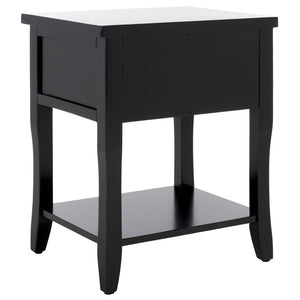 Safavieh Coby Accent Table With Storage Drawer Black Wood AMH6616D