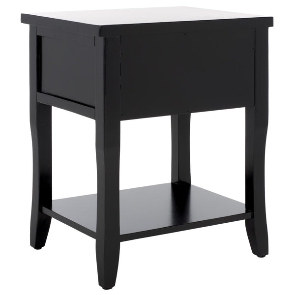 Safavieh Coby Accent Table With Storage Drawer Black Wood AMH6616D