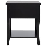 Safavieh Coby Accent Table With Storage Drawer Black Wood AMH6616D