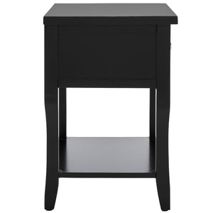 Safavieh Coby Accent Table With Storage Drawer Black Wood AMH6616D