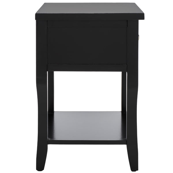 Safavieh Coby Accent Table With Storage Drawer Black Wood AMH6616D