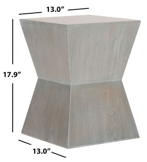Safavieh Lotem Curved Square Top Accent Table - Modern Geometric Design For Stylish Living Spaces & Decor Ash Grey AMH6618A