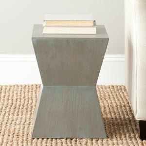 Safavieh Lotem Curved Square Top Accent Table - Modern Geometric Design For Stylish Living Spaces & Decor Ash Grey AMH6618A
