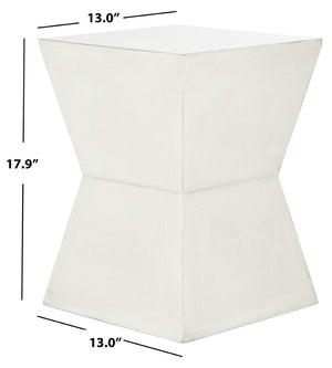 Safavieh Lotem Curved Square Top Accent Table - Modern Geometric Design For Stylish Living Spaces & Decor White Birch AMH6618C