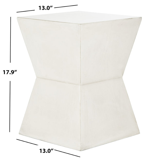 Safavieh Lotem Curved Square Top Accent Table - Modern Geometric Design For Stylish Living Spaces & Decor White Birch AMH6618C