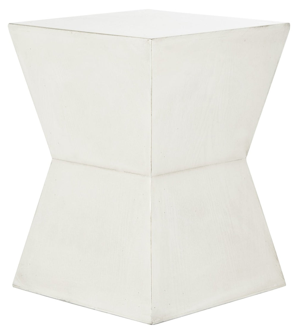 Safavieh Lotem Curved Square Top Accent Table - Modern Geometric Design For Stylish Living Spaces & Decor White Birch AMH6618C