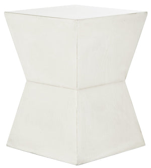 Safavieh Lotem Curved Square Top Accent Table - Modern Geometric Design For Stylish Living Spaces & Decor White Birch AMH6618C
