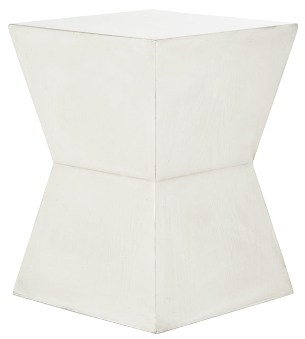Safavieh Lotem Curved Square Top Accent Table - Modern Geometric Design For Stylish Living Spaces & Decor White Birch AMH6618C