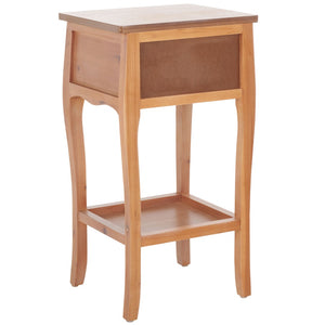 Safavieh Thelma End Table – French-Inspired Elegance With Storage Drawer For Living Room Charm And Functionality Honey Natural AMH6619C