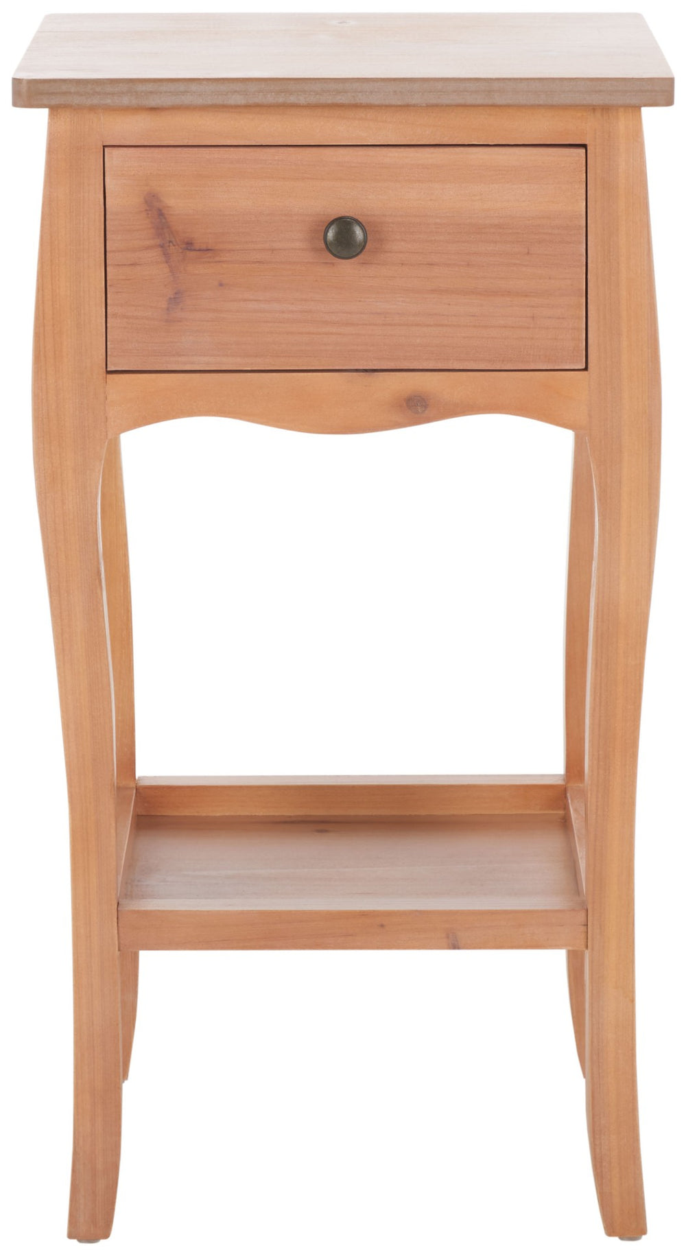 Safavieh Thelma End Table – French-Inspired Elegance With Storage Drawer For Living Room Charm And Functionality Honey Natural AMH6619C