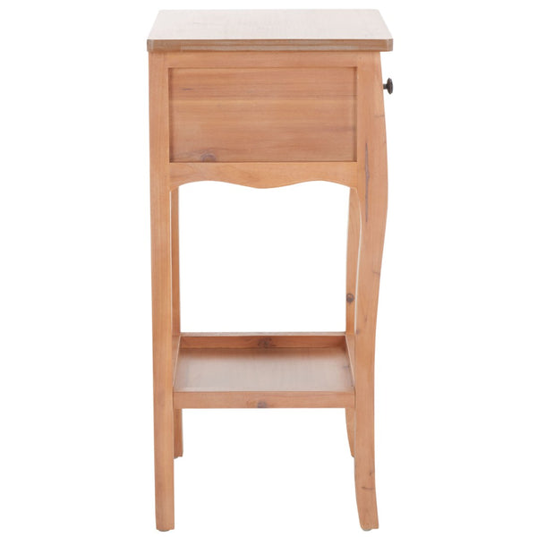 Safavieh Thelma End Table – French-Inspired Elegance With Storage Drawer For Living Room Charm And Functionality Honey Natural AMH6619C