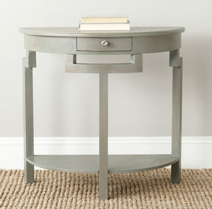Safavieh Liana Console Table - Elegant Demilune Design For Stylish Entryway Or Living Room Storage Solutions Ash Grey AMH6623A