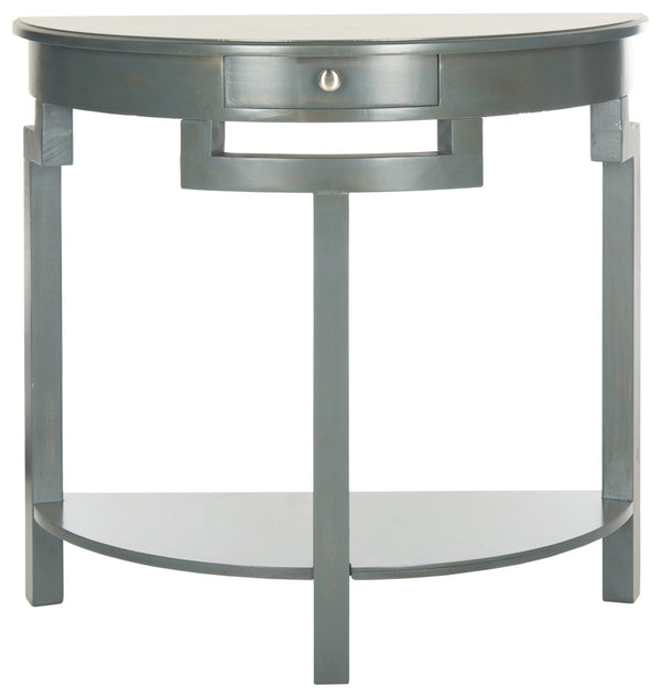 Safavieh Liana Console Table - Elegant Demilune Design For Stylish Entryway Or Living Room Storage Solutions Dark Teal AMH6623B