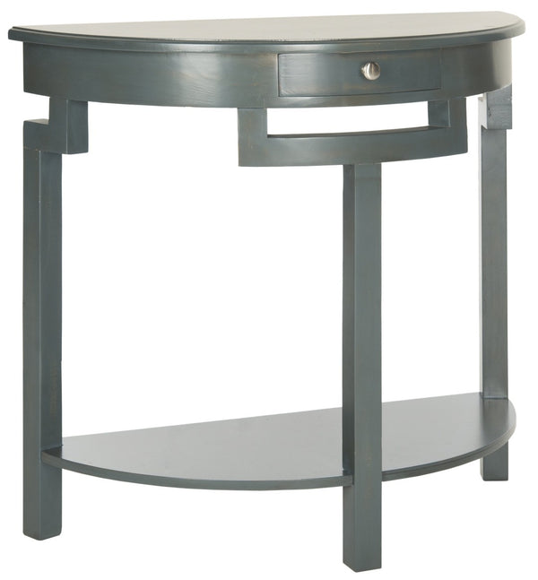 Safavieh Liana Console Table - Elegant Demilune Design For Stylish Entryway Or Living Room Storage Solutions Dark Teal AMH6623B