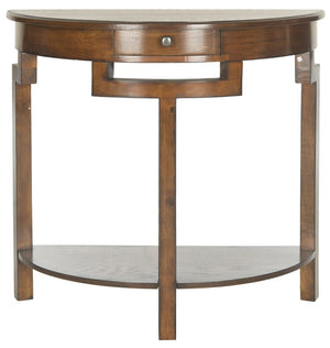 Safavieh Liana Console Table - Elegant Demilune Design For Stylish Entryway Or Living Room Storage Solutions Brown AMH6623D