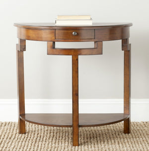 Safavieh Liana Console Table - Elegant Demilune Design For Stylish Entryway Or Living Room Storage Solutions Brown AMH6623D