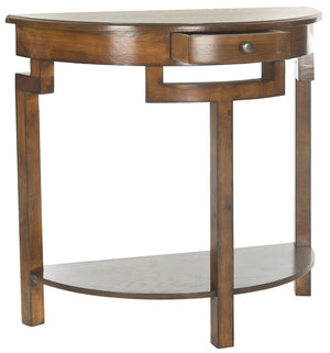Safavieh Liana Console Table - Elegant Demilune Design For Stylish Entryway Or Living Room Storage Solutions Brown AMH6623D