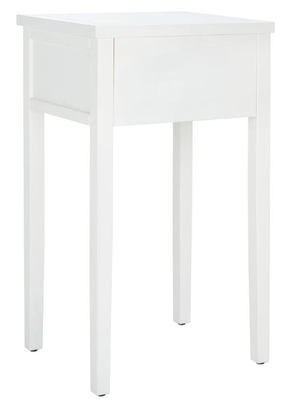 Safavieh Abel Nightstand - Chic Shaker-Style Design With Storage Drawer For Modern And Classic Spaces White AMH6626E