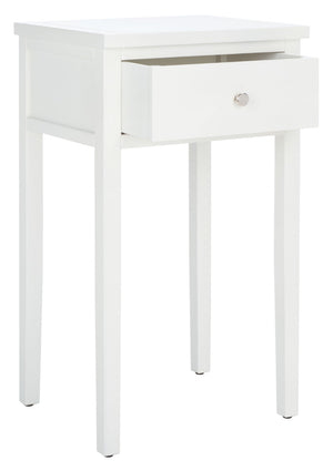 Safavieh Abel Nightstand - Chic Shaker-Style Design With Storage Drawer For Modern And Classic Spaces White AMH6626E
