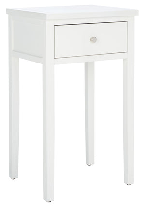 Safavieh Abel Nightstand - Chic Shaker-Style Design With Storage Drawer For Modern And Classic Spaces White AMH6626E