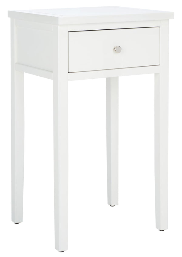 Safavieh Abel Nightstand - Chic Shaker-Style Design With Storage Drawer For Modern And Classic Spaces White AMH6626E