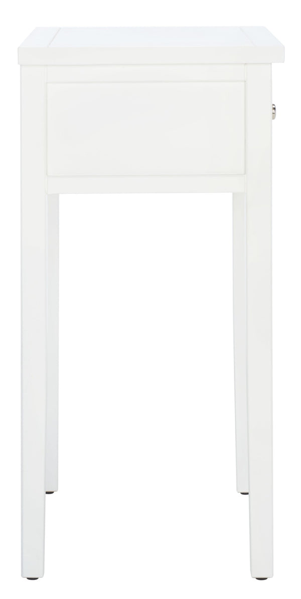 Safavieh Abel Nightstand - Chic Shaker-Style Design With Storage Drawer For Modern And Classic Spaces White AMH6626E