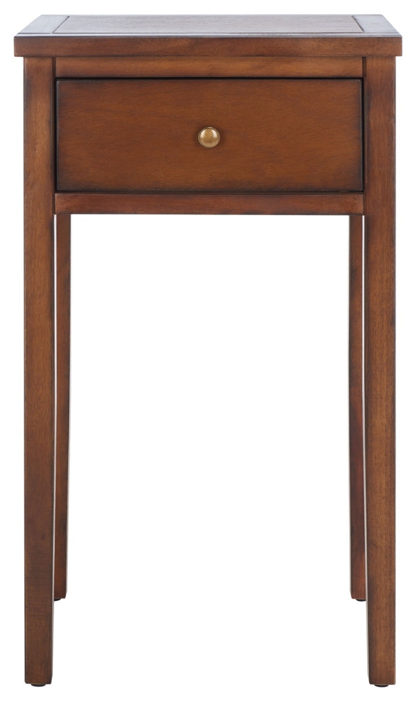 Safavieh Abel Nightstand - Chic Shaker-Style Design With Storage Drawer For Modern And Classic Spaces Brown AMH6626F