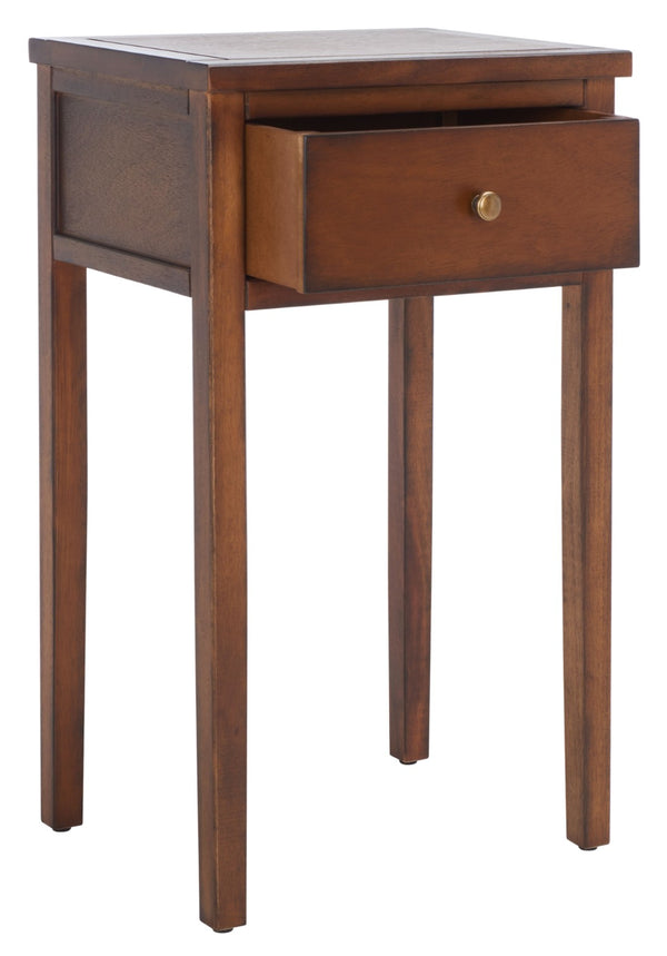Safavieh Abel Nightstand - Chic Shaker-Style Design With Storage Drawer For Modern And Classic Spaces Brown AMH6626F