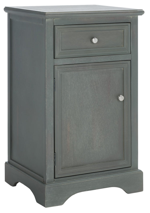 Safavieh Jarome Nightstand With Elegant Storage Drawer And Stylish Cabinet For Timeless Charm And Utility Ash Grey AMH6627A