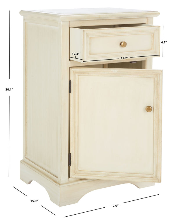 Safavieh Jarome Nightstand With Elegant Storage Drawer And Stylish Cabinet For Timeless Charm And Utility Barley AMH6627D