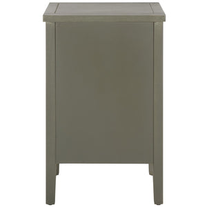 Safavieh Deniz Nightstand With Elegant Storage Drawers For Timeless French-Country Charm In Any Room Ash Grey AMH6628A