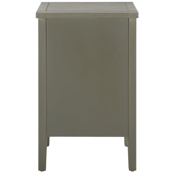 Safavieh Deniz Nightstand With Elegant Storage Drawers For Timeless French-Country Charm In Any Room Ash Grey AMH6628A