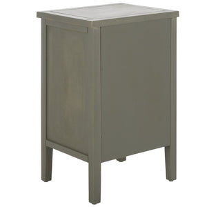 Safavieh Deniz Nightstand With Elegant Storage Drawers For Timeless French-Country Charm In Any Room Ash Grey AMH6628A