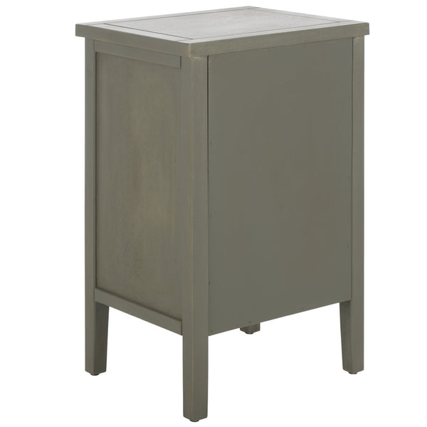 Safavieh Deniz Nightstand With Elegant Storage Drawers For Timeless French-Country Charm In Any Room Ash Grey AMH6628A