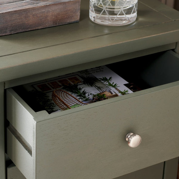 Safavieh Deniz Nightstand With Elegant Storage Drawers For Timeless French-Country Charm In Any Room Ash Grey AMH6628A
