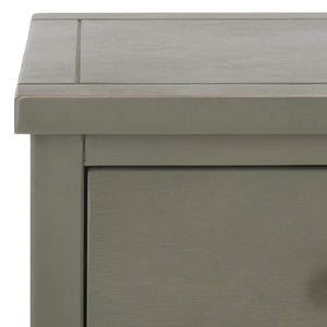 Safavieh Deniz Nightstand With Elegant Storage Drawers For Timeless French-Country Charm In Any Room Ash Grey AMH6628A