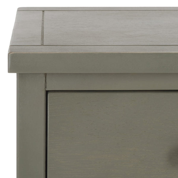 Safavieh Deniz Nightstand With Elegant Storage Drawers For Timeless French-Country Charm In Any Room Ash Grey AMH6628A